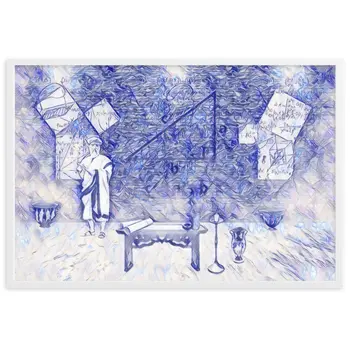 JUST BEFORE PYTHAGORAS REDUCES PLANET'S DISTANCES Superior Framed Poster