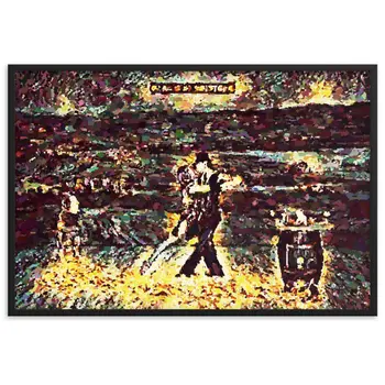 BALLANDO DAVANTI A UN MURO IN TOSCANA TALE Framed Poster