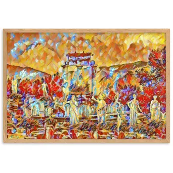 A SUNDAY AT THE ORACLE OF DELPHI Superior Framed Poster