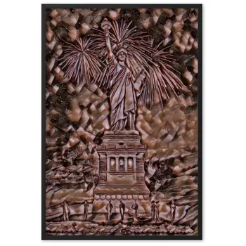 NEW YORK 4.7.1900 Velvet Edition Framed Poster