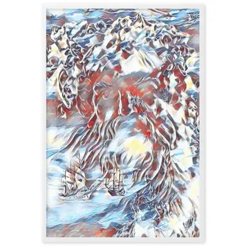 WHEN POSEIDON ASKED THE WAVES TO DANCE Superior Framed Poster