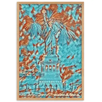NEW YORK 4.7.1900 Velvet Edition Framed Poster