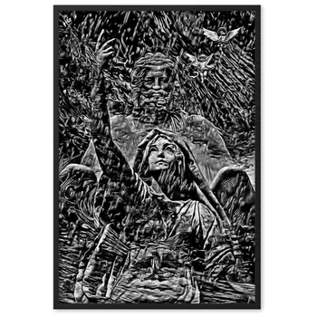 THE DAY THAT IT RAINED JASMINE IN POSEIDON'S HUG V2 Superior Framed Poster