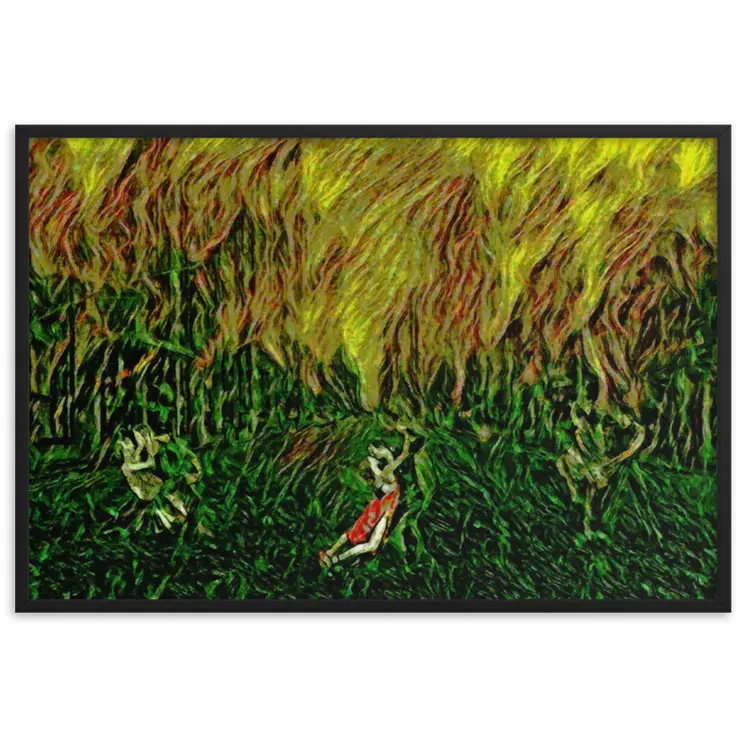 DANCE ME LIKE THE RAIN THAT BURNING OUT THE FIRE AROUND ME Framed Poster