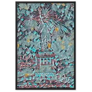 NEW YORK 4.7.1900 Velvet Edition Framed Poster