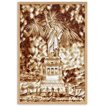 NEW YORK 4.7.1900 Velvet Edition Framed Poster