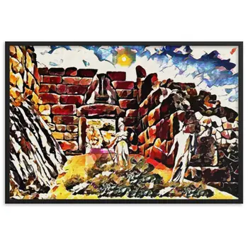 PERSEUS ON THE ROAD TO LION GATE Superior Framed Poster
