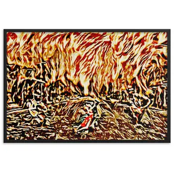 DANCE ME LIKE THE RAIN THAT BURNING OUT THE FIRE AROUND ME Framed Poster