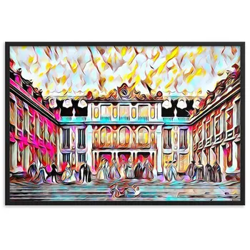 CÉLÉBRATION À LA MAISON DE L'ART V2 Superior Framed Poster