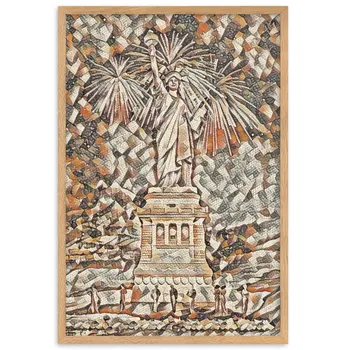 NEW YORK 4.7.1900 Velvet Edition Framed Poster