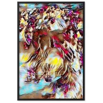 WHEN POSEIDON ASKED THE WAVES TO DANCE Superior Framed Poster