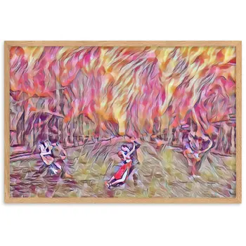 DANCE ME LIKE THE RAIN THAT BURNING OUT THE FIRE AROUND ME Framed Poster