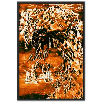 WHEN POSEIDON ASKED THE WAVES TO DANCE Superior Framed Poster