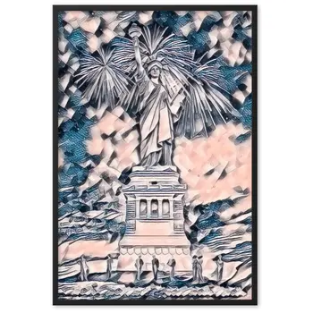 NEW YORK 4.7.1900 Velvet Edition Framed Poster