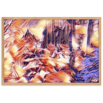 AMONG THE FOUR SEASONS YOU ARE THE FIFTH SENSE Velvet Edition Framed Poster