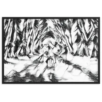 LOVE IS WHEN YOU CAN SEE WITHIN ME A.K Velvet Edition Framed Poster