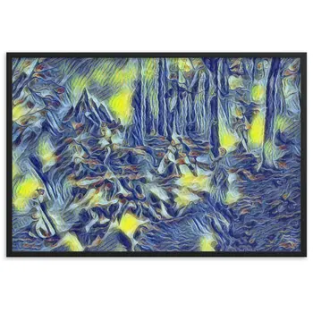 AMONG THE FOUR SEASONS YOU ARE THE FIFTH SENSE Velvet Edition Framed Poster