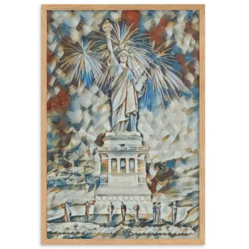 NEW YORK 4.7.1900 Velvet Edition Framed Poster