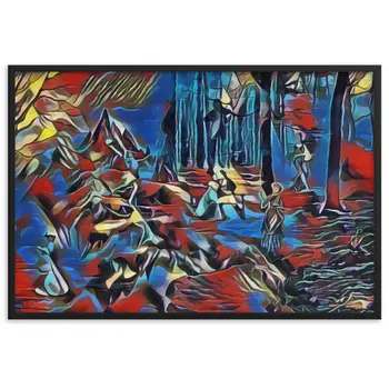 AMONG THE FOUR SEASONS YOU ARE THE FIFTH SENSE Velvet Edition Framed Poster