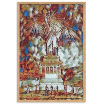 NEW YORK 4.7.1900 Velvet Edition Framed Poster