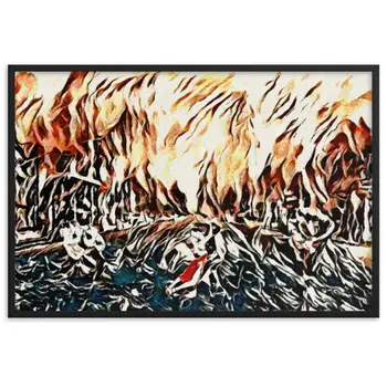 DANCE ME LIKE THE RAIN THAT BURNING OUT THE FIRE AROUND ME Framed Poster