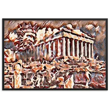 A SUNDAY UNDER ACROPOLIS V2 Superior Framed Poster
