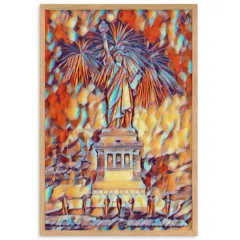 NEW YORK 4.7.1900 Velvet Edition Framed Poster