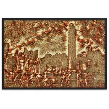 SURRENDER TO THE RHYTHM OF THE ROAD GOLDEN AGE Framed Poster by Gianneli