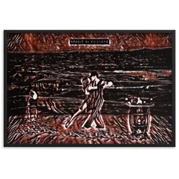 BALLANDO DAVANTI A UN MURO IN TOSCANA TALE Framed Poster