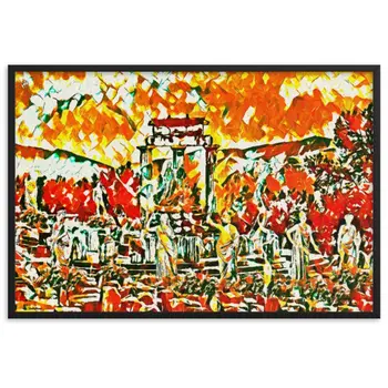 A SUNDAY AT THE ORACLE OF DELPHI Superior Framed Poster