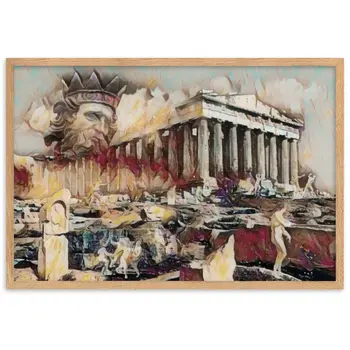 A SUNDAY UNDER ACROPOLIS V2 Premium Framed Poster