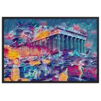 A SUNDAY UNDER ACROPOLIS V2 Premium Framed Poster