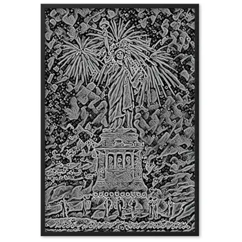 NEW YORK 4.7.1900 Velvet Edition Framed Poster