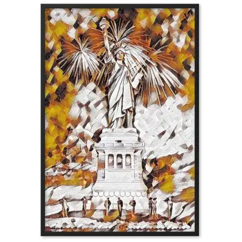 NEW YORK 4.7.1900 Velvet Edition Framed Poster