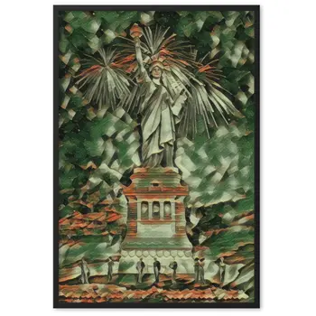 NEW YORK 4.7.1900 Velvet Edition Framed Poster