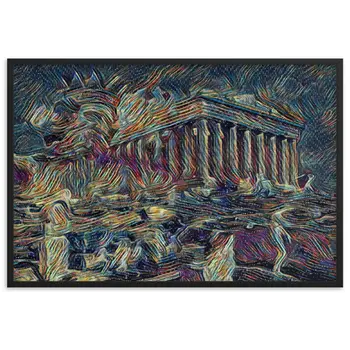 A SUNDAY UNDER ACROPOLIS V2 Premium Framed Poster
