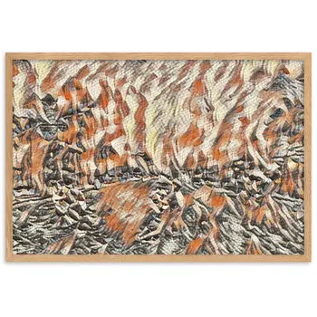 DANCE ME LIKE THE RAIN THAT BURNING OUT THE FIRE AROUND ME Velvet Framed Poster