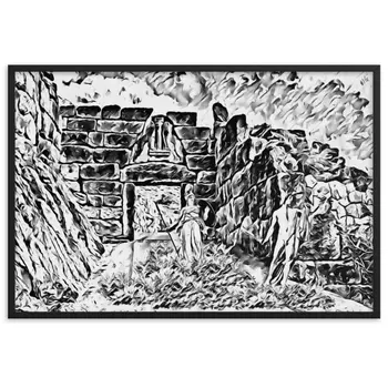 PERSEUS ON THE ROAD TO LION GATE Superior Framed Poster