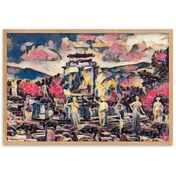 A SUNDAY AT THE ORACLE OF DELPHI Premium Framed Poster