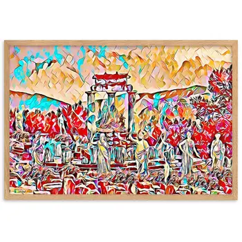 A SUNDAY AT THE ORACLE OF DELPHI Superior Framed Poster