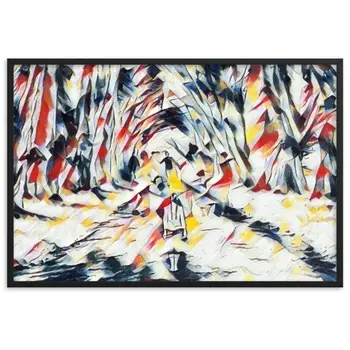 LOVE IS WHEN YOU CAN SEE WITHIN ME A.K Velvet Edition Framed Poster