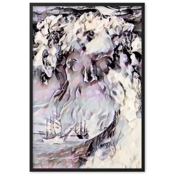 WHEN POSEIDON ASKED THE WAVES TO DANCE UPPER Framed Poster