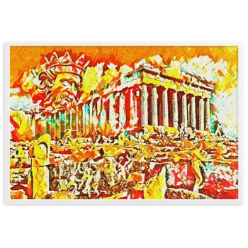 A SUNDAY UNDER ACROPOLIS V2 Superior Framed Poster