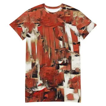 VINTAGE HEART ART T-shirt Dress by Gianneli