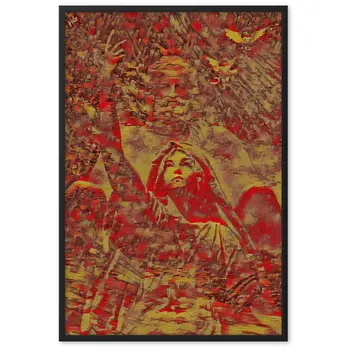 THE DAY THAT IT RAINED JASMINE IN POSEIDON'S HUG V2 Velvet Framed Poster