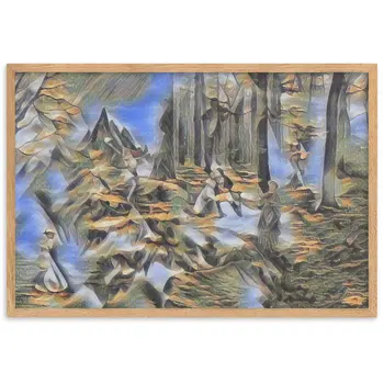 AMONG THE FOUR SEASONS YOU ARE THE FIFTH SENSE Velvet Edition Framed Poster