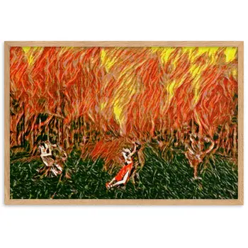 DANCE ME LIKE THE RAIN THAT BURNING OUT THE FIRE AROUND ME Framed Poster