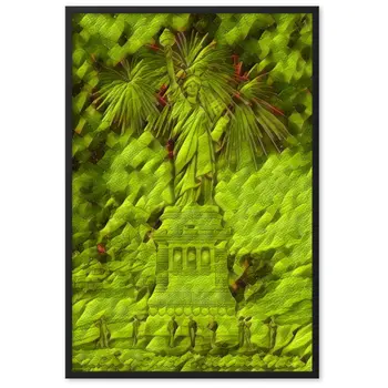 NEW YORK 4.7.1900 Velvet Edition Framed Poster