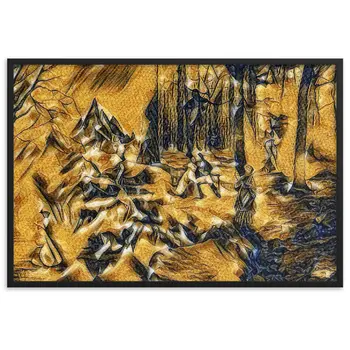 AMONG THE FOUR SEASONS YOU ARE THE FIFTH SENSE Velvet Edition Framed Poster