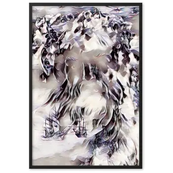 WHEN POSEIDON ASKED THE WAVES TO DANCE Superior Framed Poster